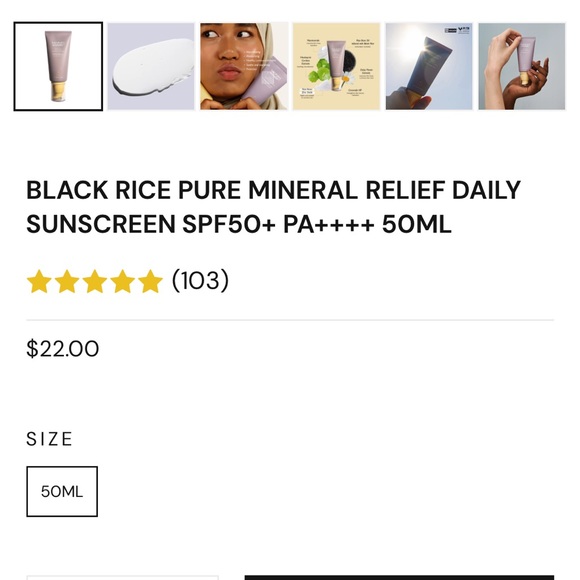 Haruharu Wonder Pure Mineral SPF 50+ Sunscreen NWT - Picture 7 of 11